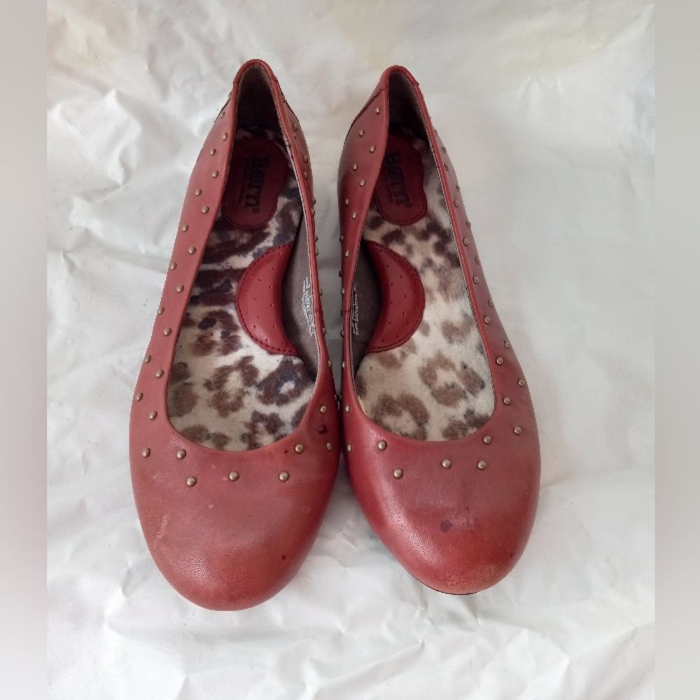 Born Women's Shoes Brown Burgundy Flats Size 6